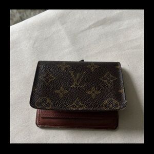Louis Vuitton Black and Brown Monogram Card Holder